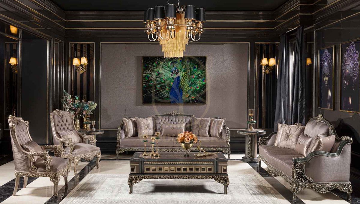 Royal Esterosa Hand Carved Teak Sofa Set, Saharanpur, Sofa Set