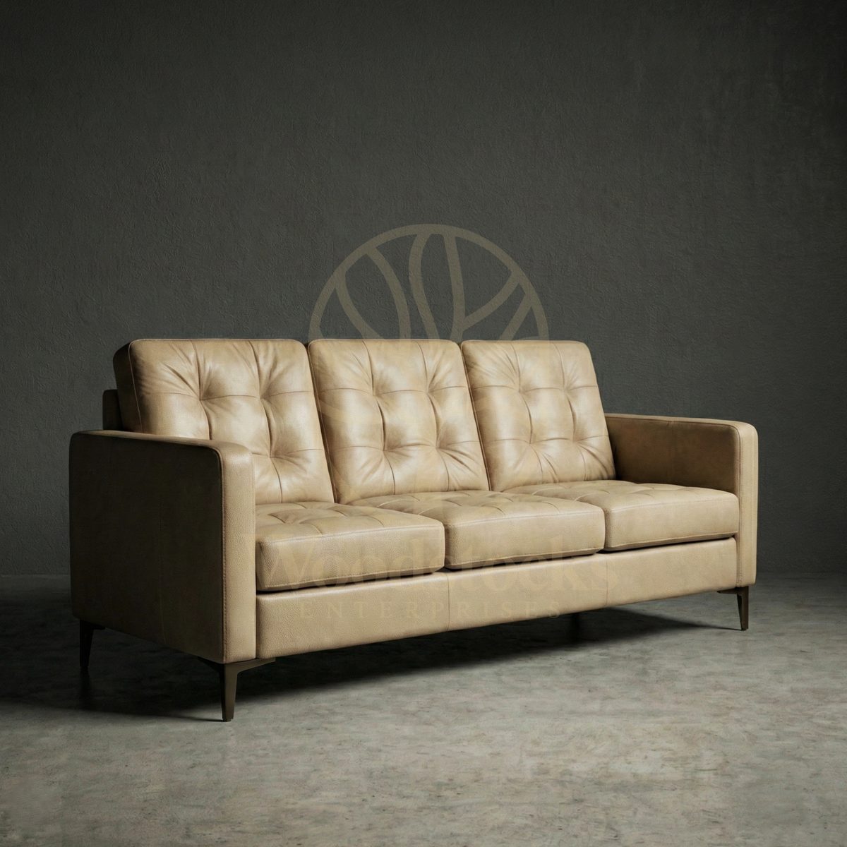 Luxury Teak Copenhagen Modernist Lounge Leather Sofa Suite, Saharanpur, view 3