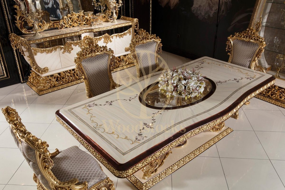 Teak Sovereign Antique Gold Dining Set, view 16