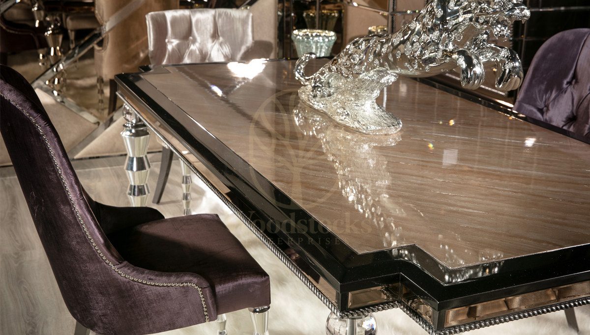 Luxury Molerna Handcrafted Teak Dining Table Set, Saharanpur, view 6