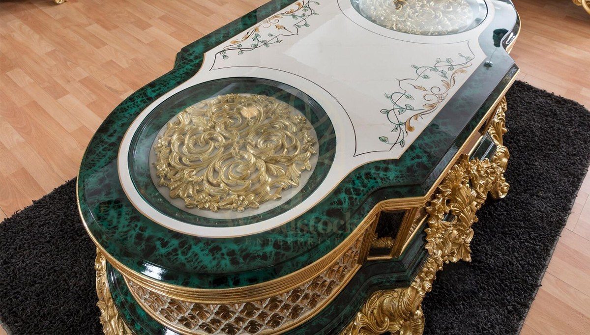 Royal Hazar Green Hand Carved Teak Sofa Set, Saharanpur, view 8