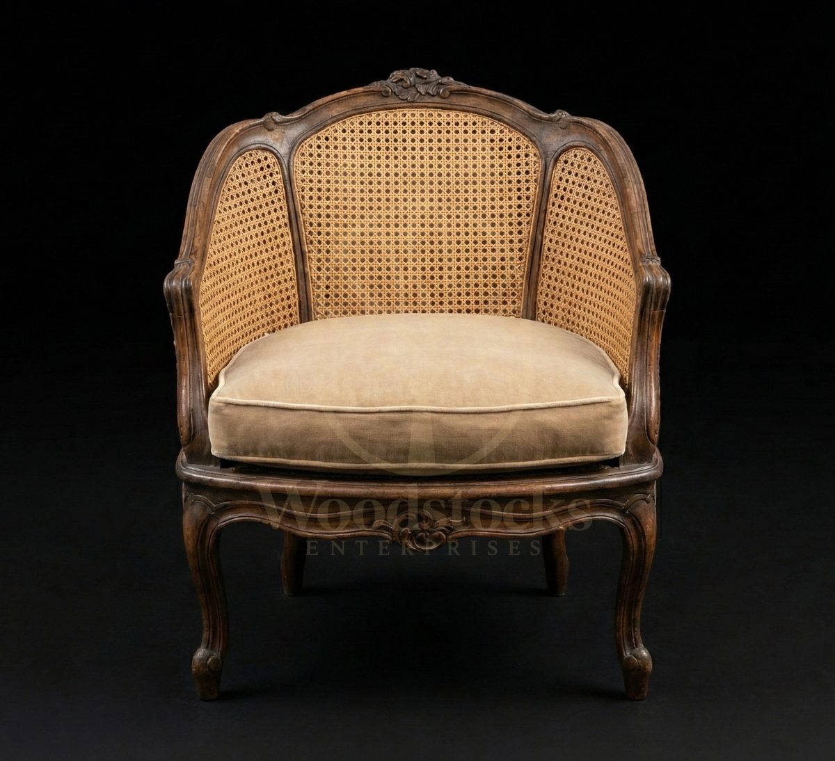 Royal Teak Provençal Cane Serenade Louis XV Sofa Set, Saharanpur, view 5
