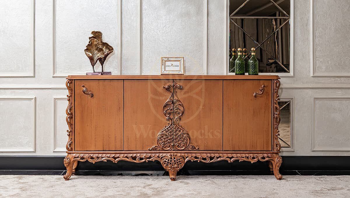 Royal Fioralta Hand Carved Teak Dining Table Set, Saharanpur, view 5