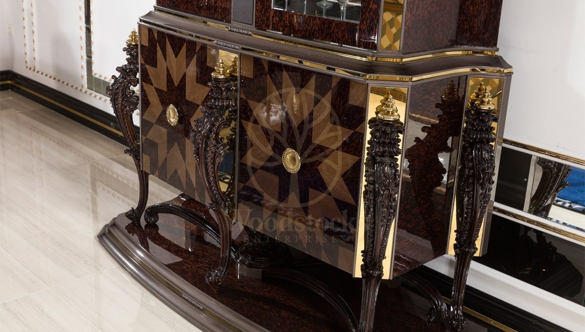 Royal Delano Hand Carved Teak Dining Table Set II, Saharanpur, view 5