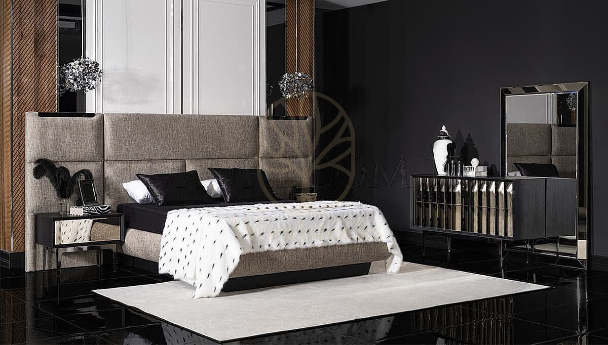 Luxury Liverno Black Brown Handcrafted Teak King Size Bed, Saharanpur, view 2