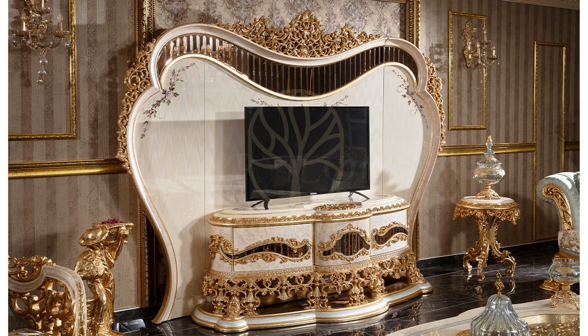 Royal Kralice Hand Carved Teak TV Cabinet, Saharanpur, view 3