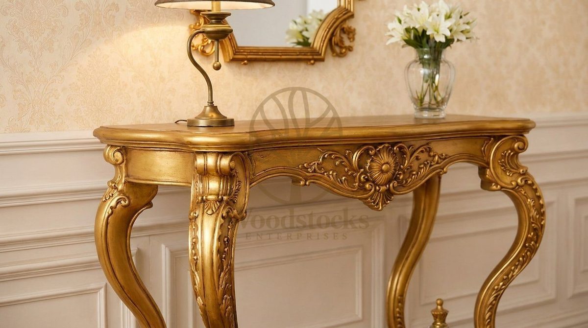 Teak Royal Console Table III, alternate view