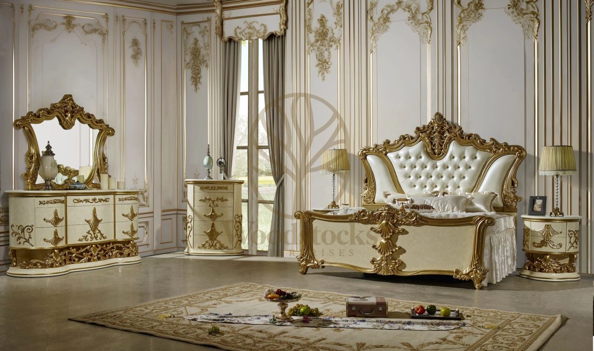 Teak Luxury Gold Decorative Mirror, alternate view