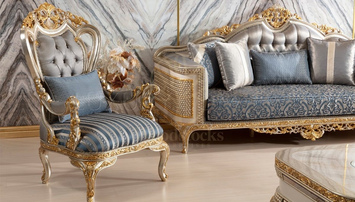 Royal Elmas Hand Carved Teak Sofa Set, Saharanpur, view 5