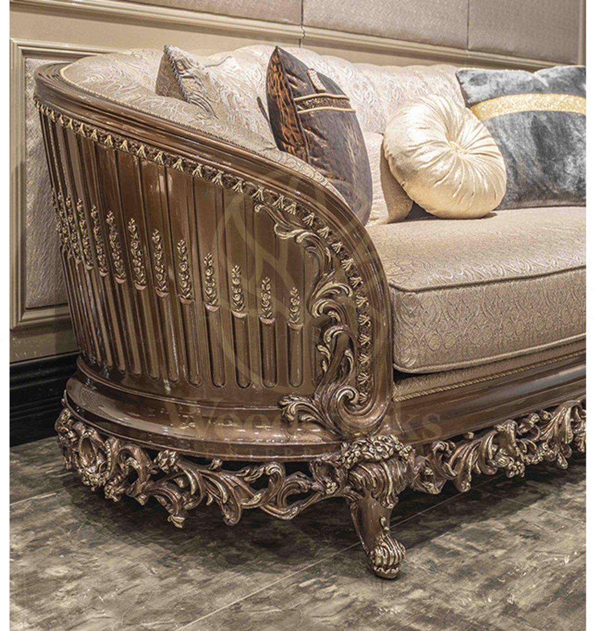 Royal Vita Hand Carved Teak Sofa Set, Saharanpur, view 7