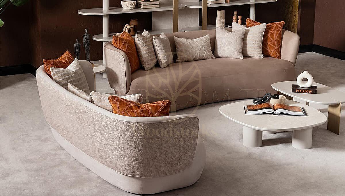 Luxury Novello Oval Handcrafted Teak Sofa Set, Saharanpur, view 2