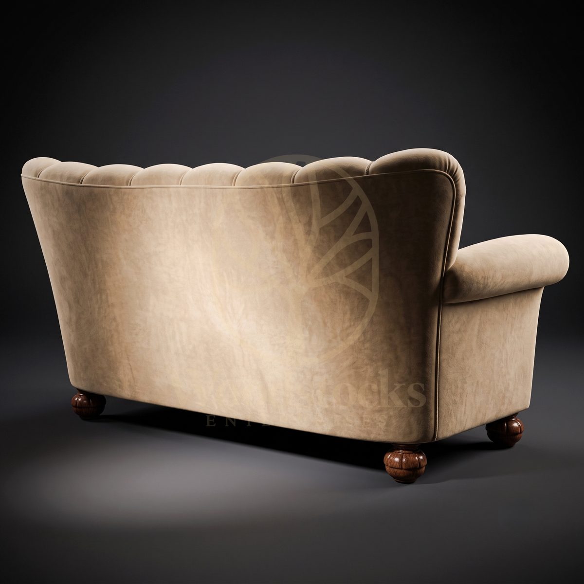 Luxury Teak Gothenburg Curved Deco Settee, Saharanpur, view 3