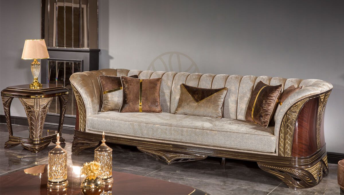 Luxury Viyola Brown Handcrafted Teak Sofa Set, Saharanpur, view 7