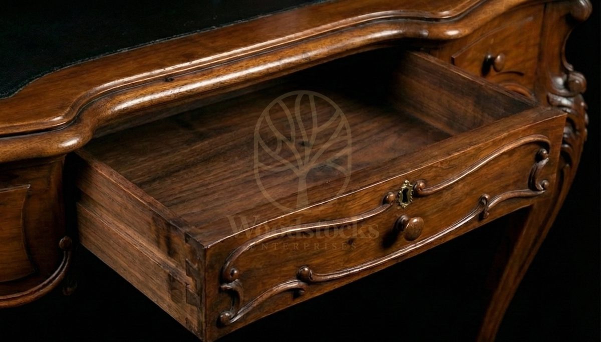 Royal Teak Louis XV Écritoire de Salon Writing Suite, Saharanpur, view 5