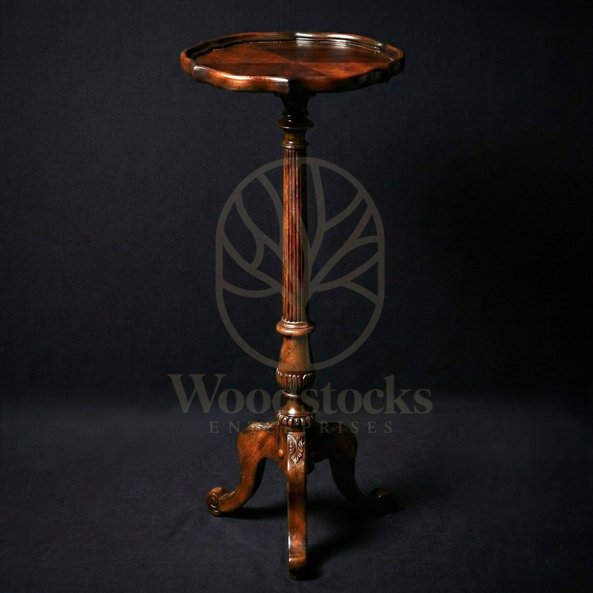 Luxury Teak Chatsworth Pedestal Plant Stand, Saharanpur, view 2