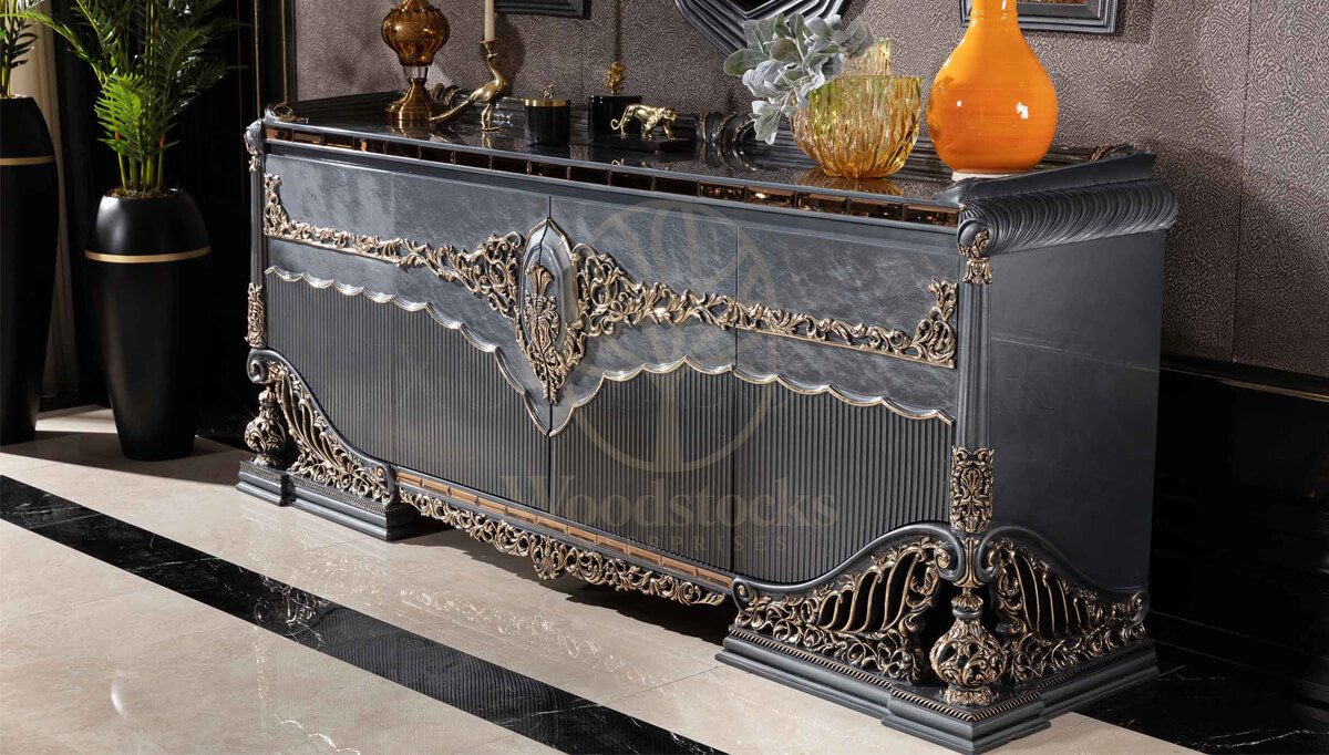 Royal Hamidiye Hand Carved Teak Dining Table Set, Saharanpur, view 8