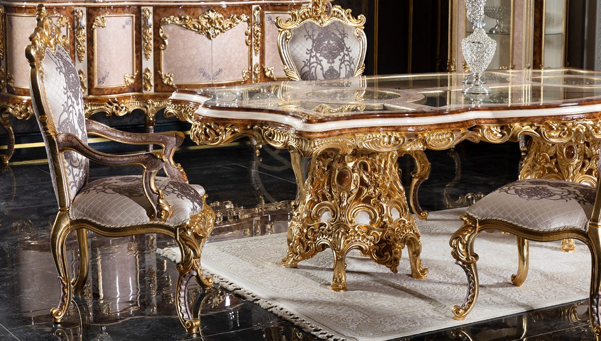 Royal Veliaht Hand Carved Teak Dining Table Set III, Saharanpur, view 7