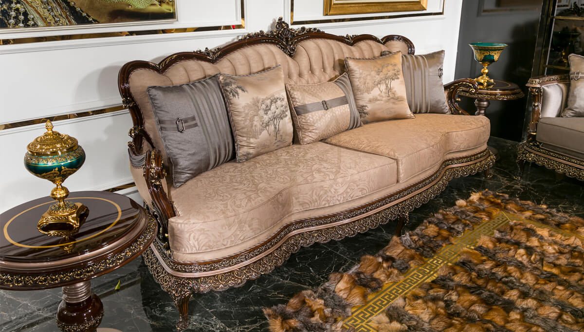 Royal Modelo Hand Carved Teak Sofa Set, Saharanpur, view 4