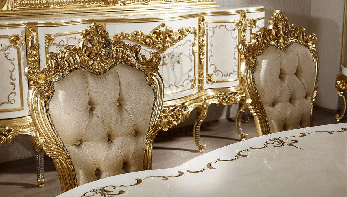 Royal Veliaht Hand Carved Teak Dining Table Set II, Saharanpur, view 5