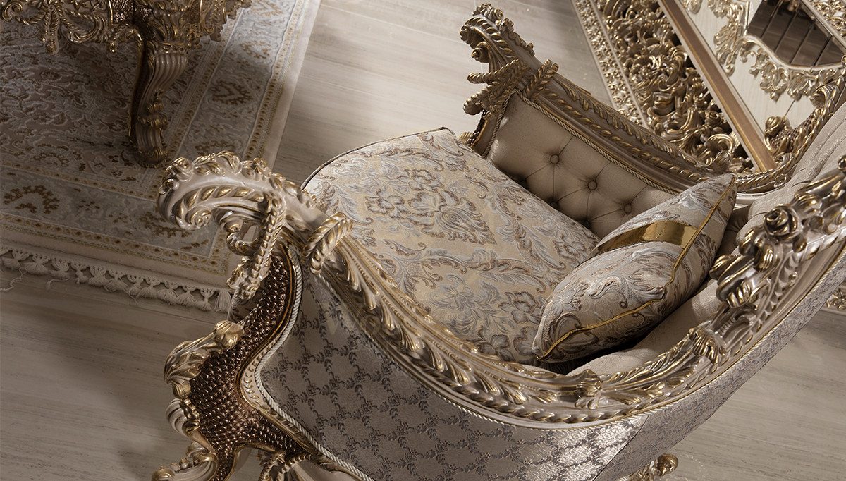Royal Hisar White Hand Carved Teak Sofa Set, Saharanpur, view 9