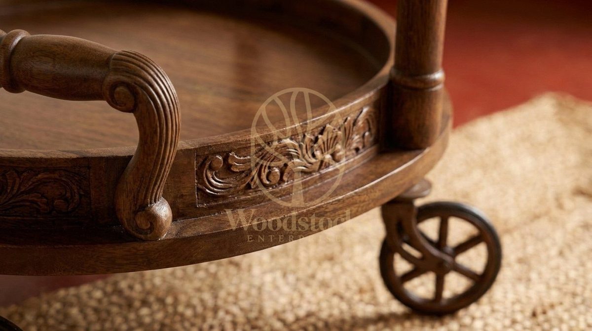 Teak Royal Serving Trolley, alternate view