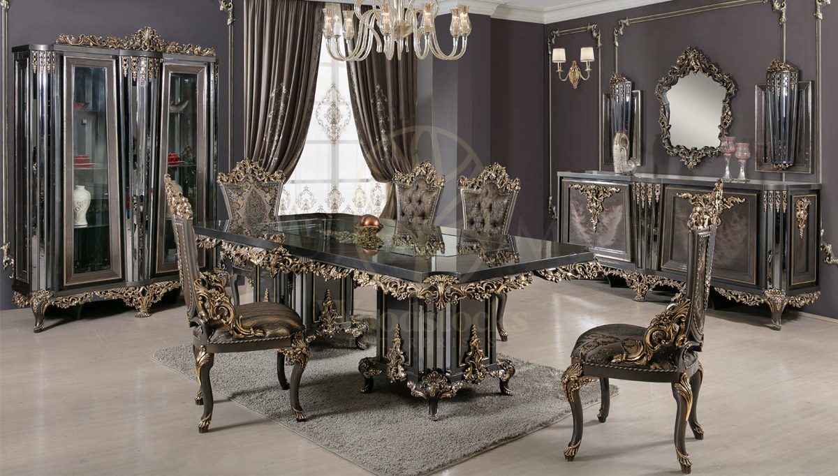 Royal Vitton Hand Carved Teak Dining Table Set, Saharanpur, Dining Table