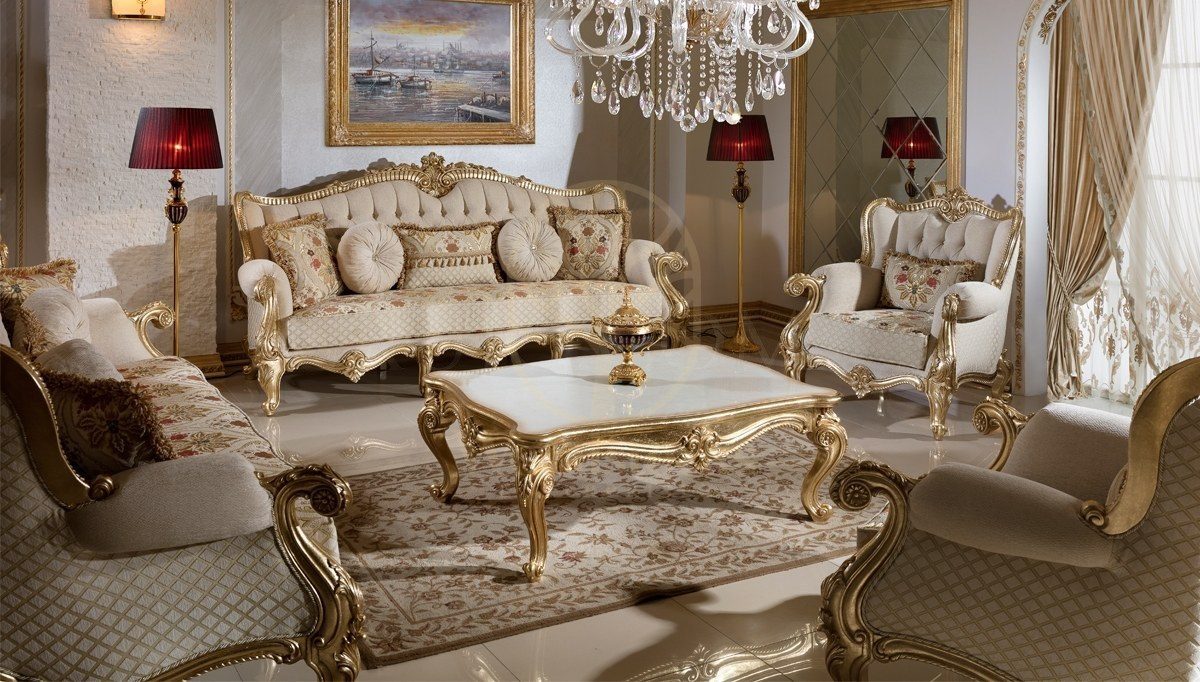 Royal Kayihan Hand Carved Teak Sofa Set II, Saharanpur, Sofa Set