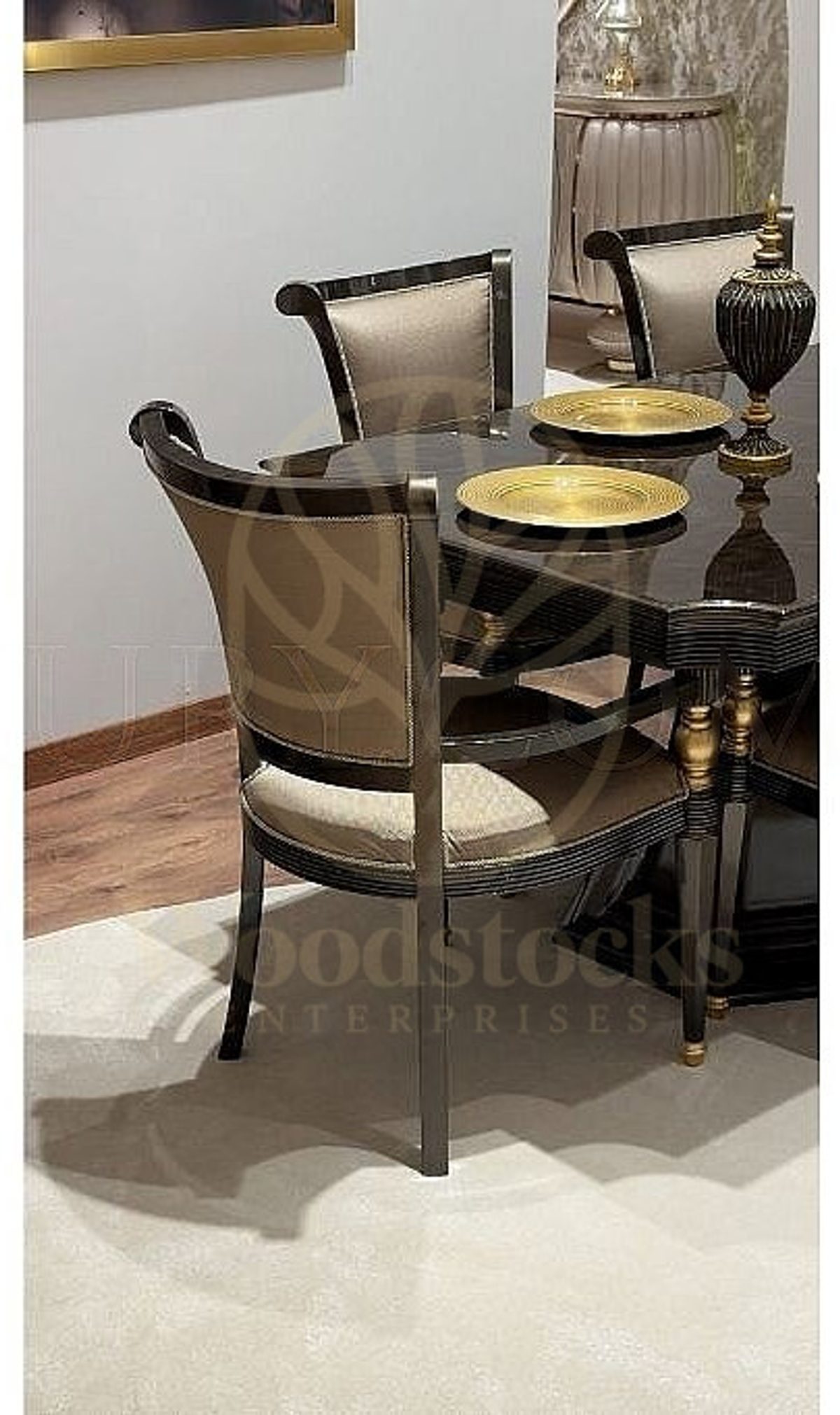 Royal Vespera Hand Carved Teak Dining Table Set, Saharanpur, view 4