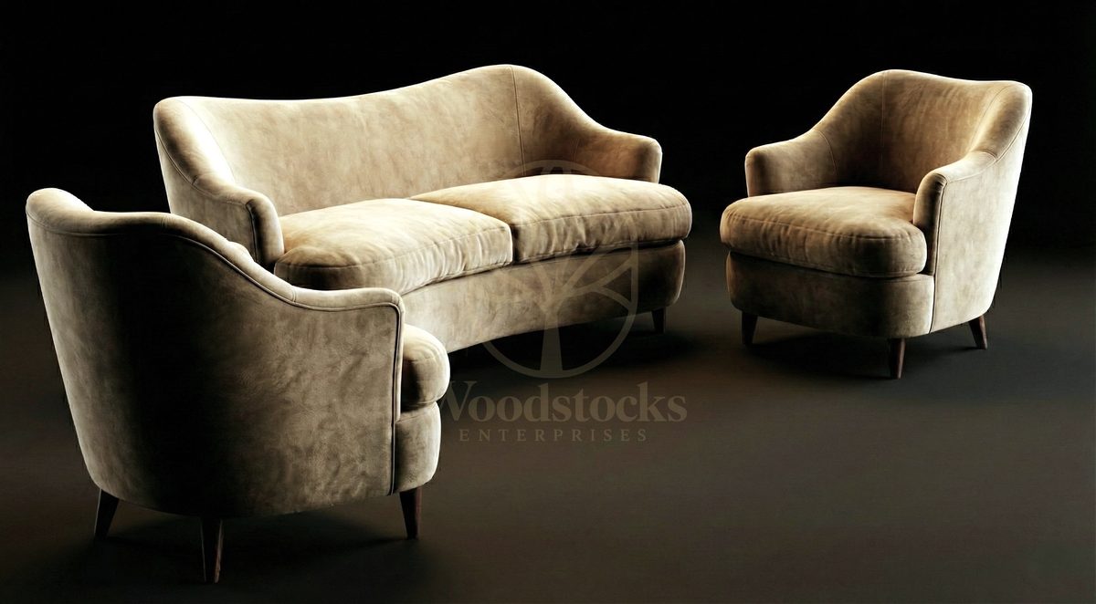 Luxury Teak Novecento Milanese Club Sofa Set, Saharanpur, view 7