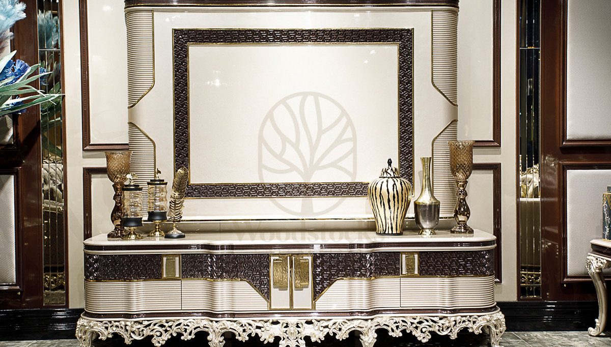 Royal Atlanta Hand Carved Teak TV Cabinet, Saharanpur, TV Cabinet