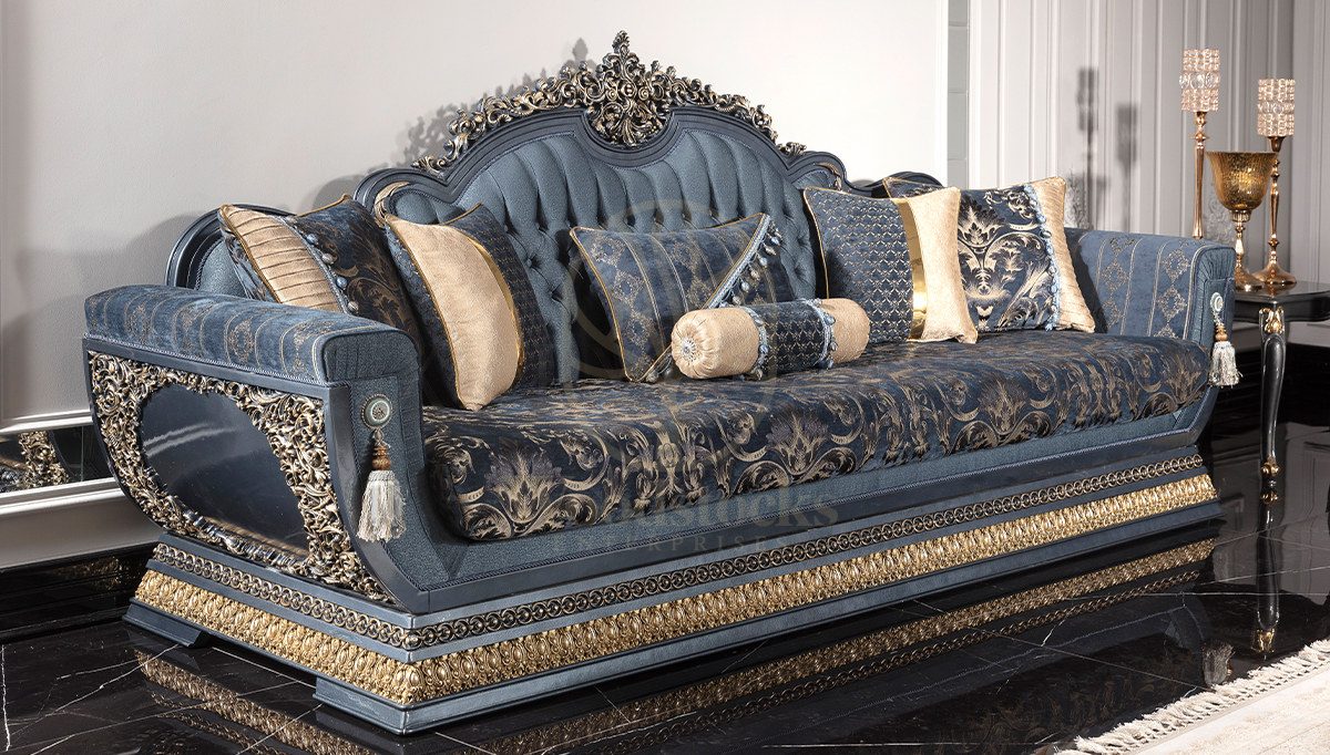 Royal Nazende Hand Carved Teak Sofa Set, Saharanpur, view 6