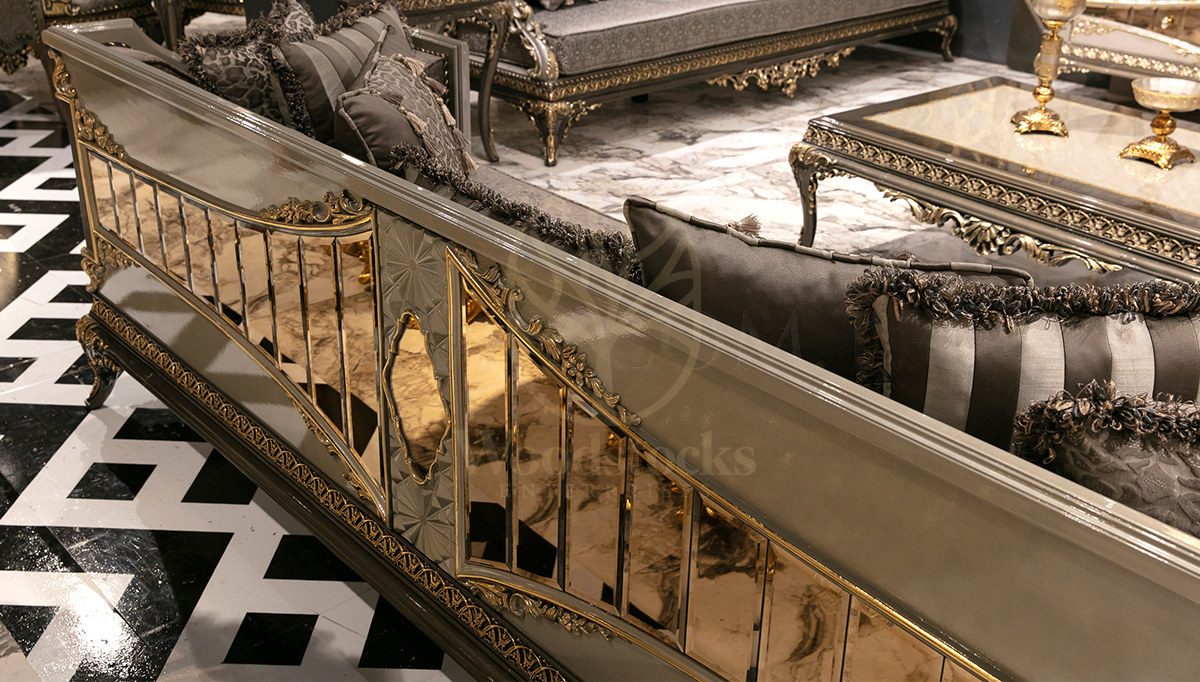 Royal Lotusa Hand Carved Teak Sofa Set II, Saharanpur, view 7