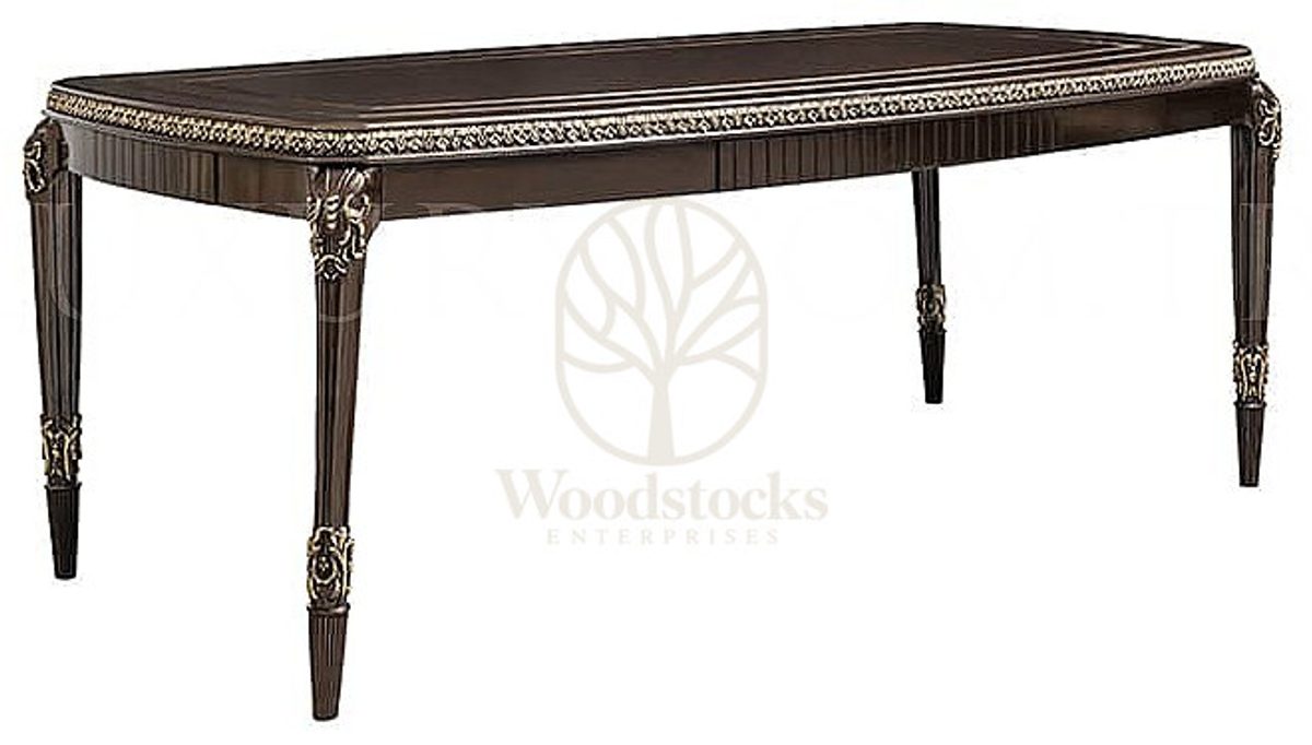 Luxury Delmira Handcrafted Teak Dining Table Set, Saharanpur, view 4
