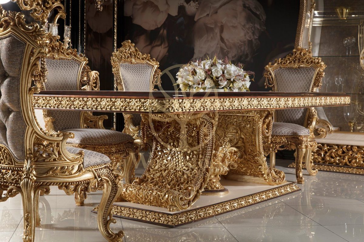 Teak Sovereign Antique Gold Dining Set, view 15