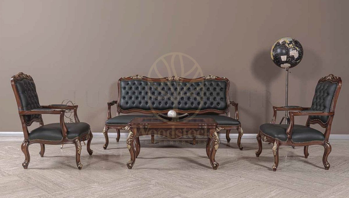 Royal Lacin Hand Carved Teak Office Table, Saharanpur, view 5