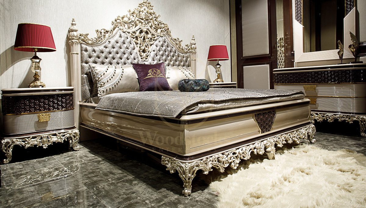 Royal Atlanta Hand Carved Teak King Size Bed, Saharanpur, King Size Bed