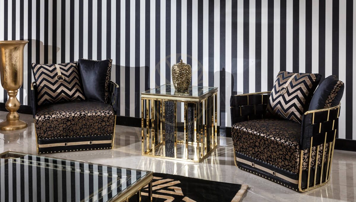 Luxury Kostende Black Handcrafted Teak Sofa Set, Saharanpur, view 6