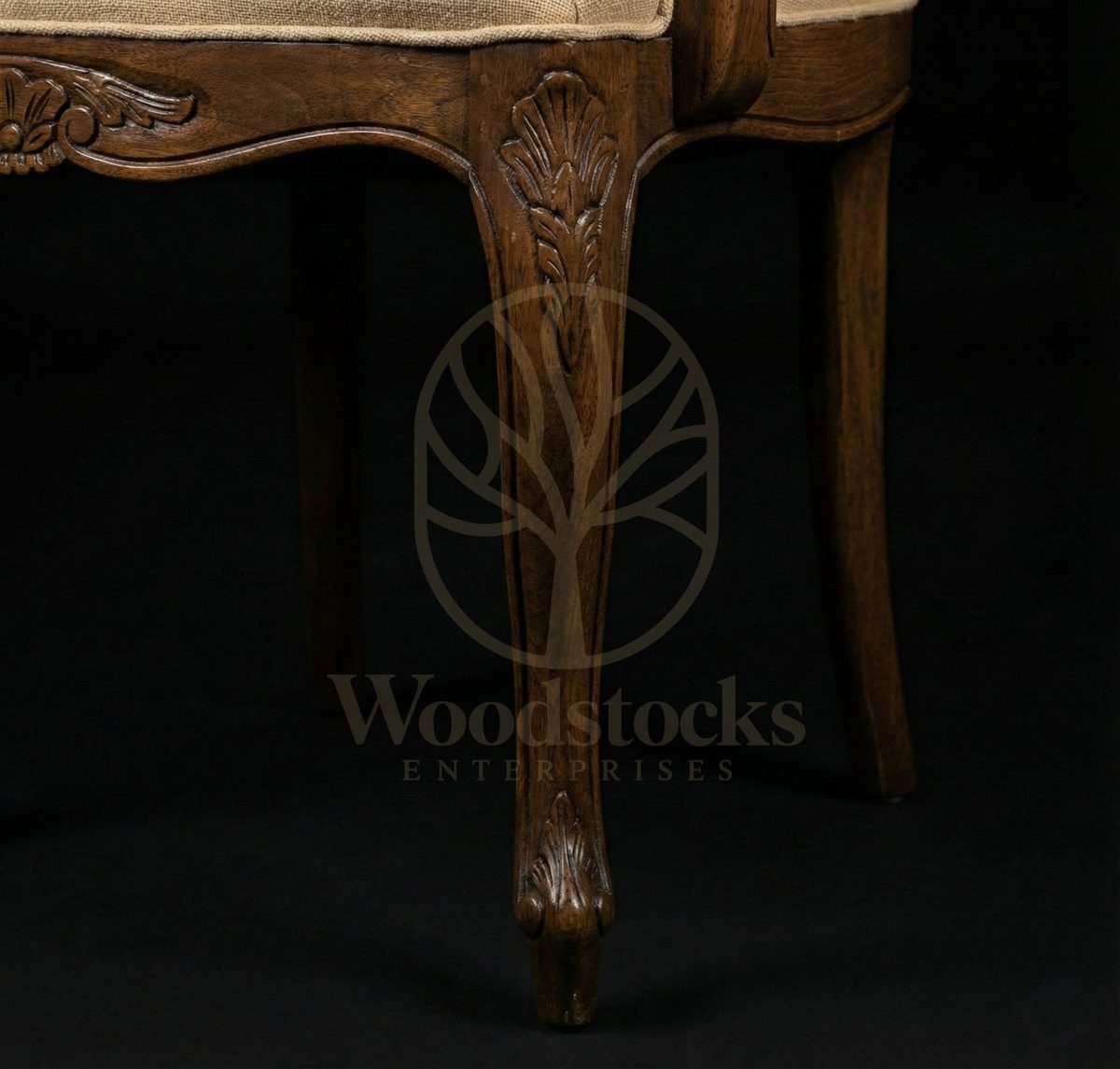Royal Teak Louis XV Provincial Cane-Back Dining Ensemble, Saharanpur, view 6