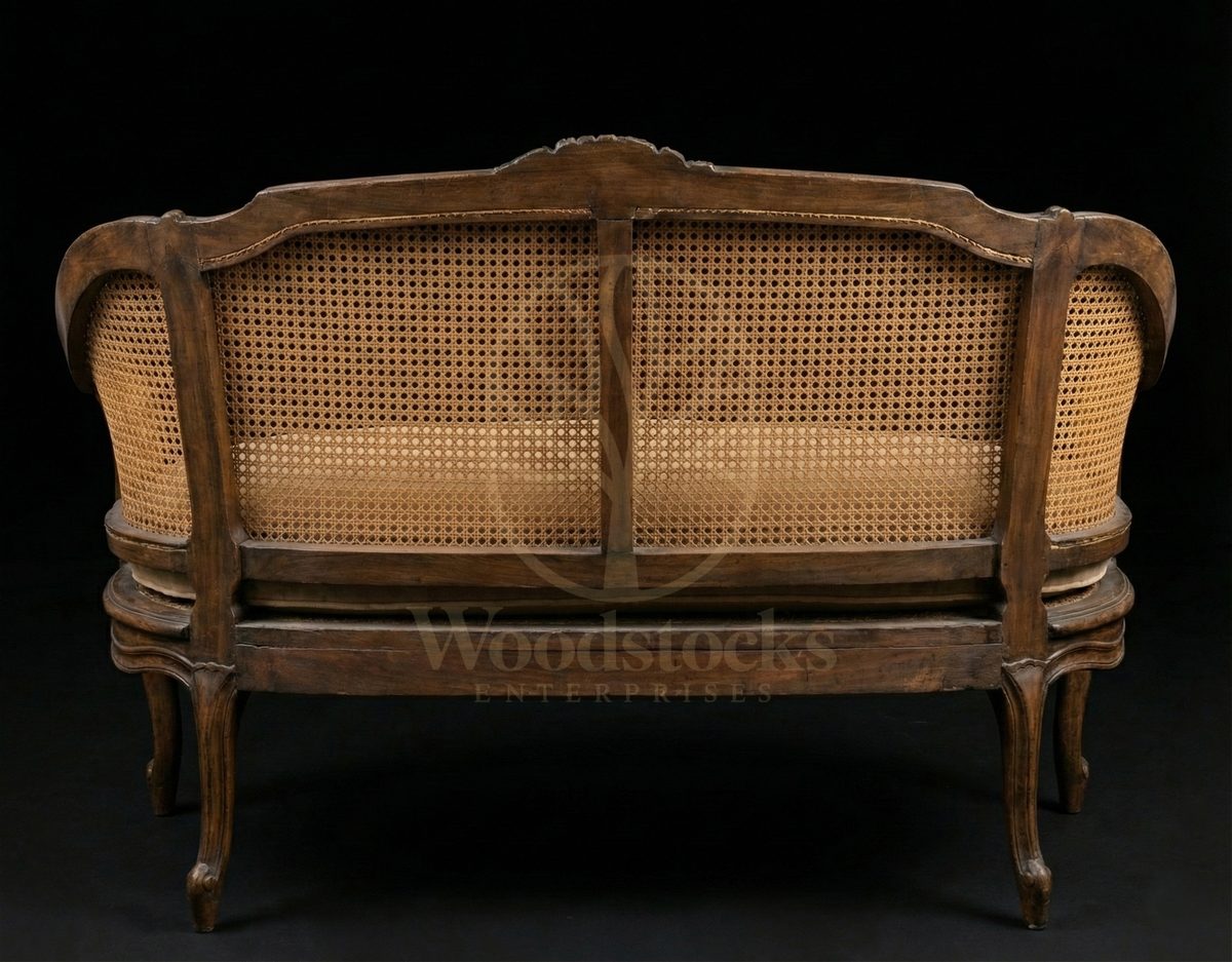 Royal Teak Provençal Cane Serenade Louis XV Sofa Set, Saharanpur, view 6