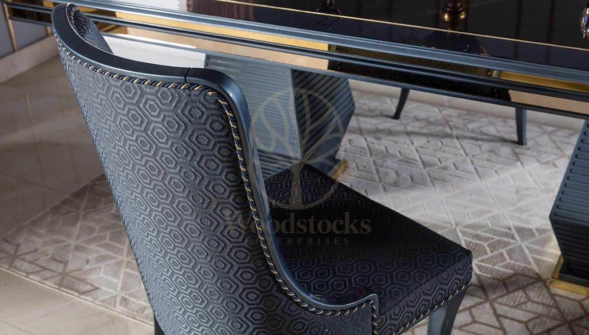 Luxury Valentin Handcrafted Teak Dining Table Set, Saharanpur, view 7