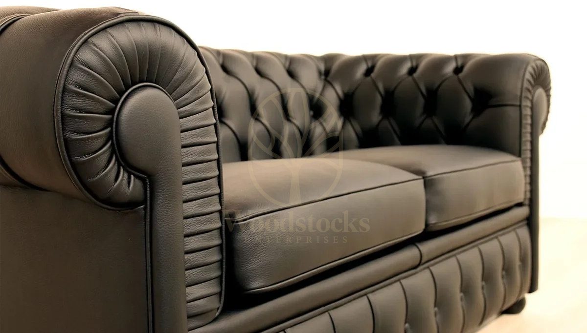 Royal London Chesterfield Hand Carved Teak Sofa Set, Saharanpur, view 2