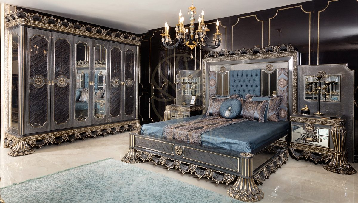 Royal Cape Grey Hand Carved Teak King Size Bed, Saharanpur, King Size Bed