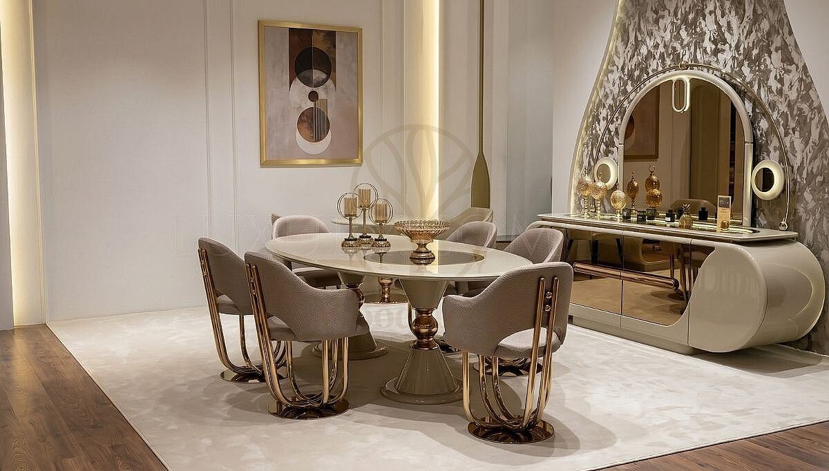 Luxury Imperia Handcrafted Teak Dining Table Set, Saharanpur, Dining Table