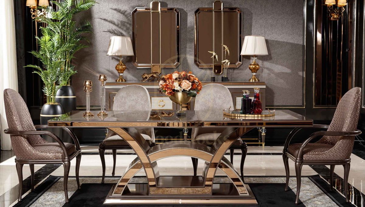 Luxury Paraguay Handcrafted Teak Dining Table Set, Saharanpur, view 2