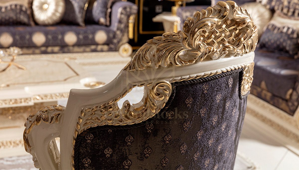 Royal Toronto Hand Carved Teak Sofa Set II, Saharanpur, view 8