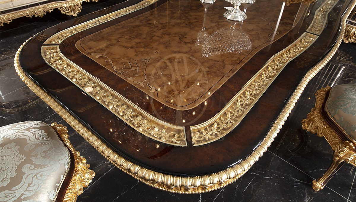 Royal Payitaht Hand Carved Teak Dining Table Set, Saharanpur, view 9