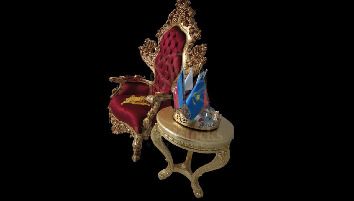 Royal Toledo Hand Carved Teak Armchair, Saharanpur, view 3