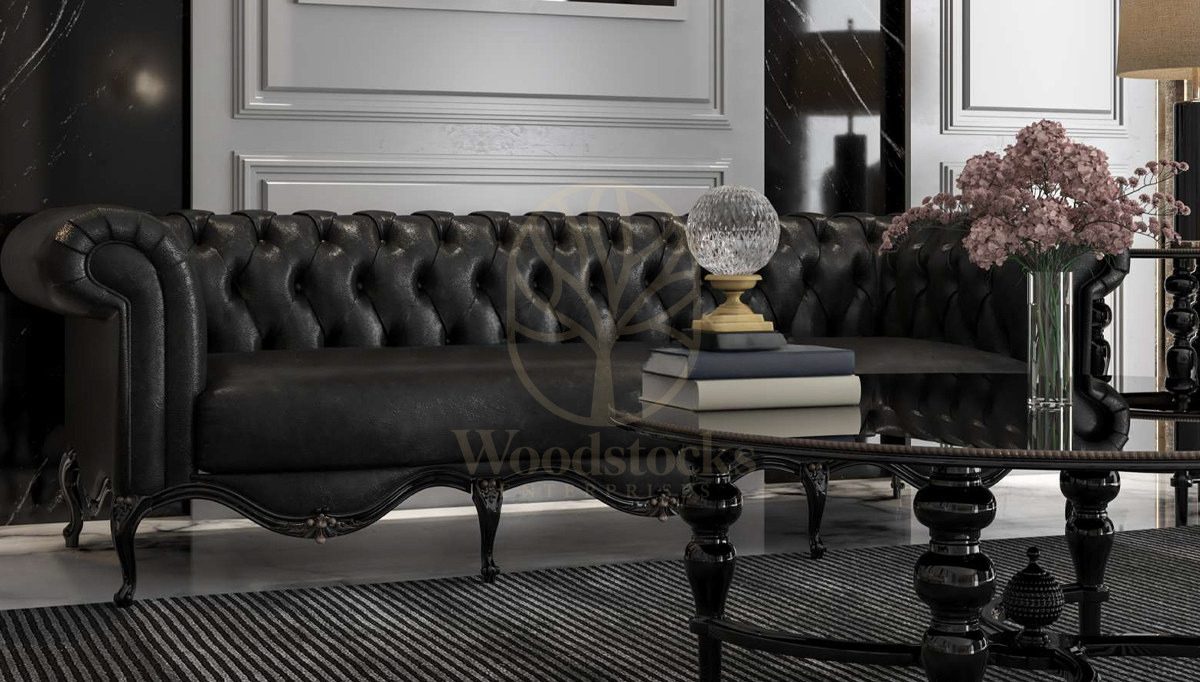 Luxury Daimon Art Deco Handcrafted Teak Sofa Set, Saharanpur, view 5