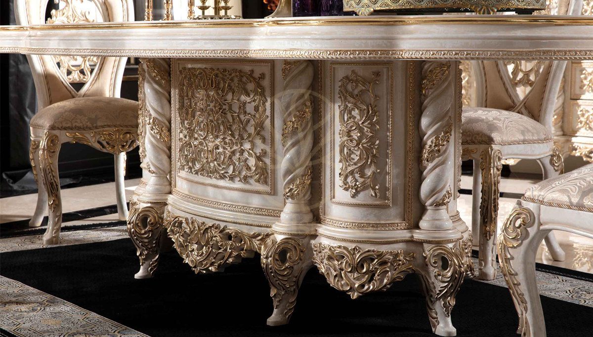 Royal Avola Hand Carved Teak Dining Table Set, Saharanpur, view 8