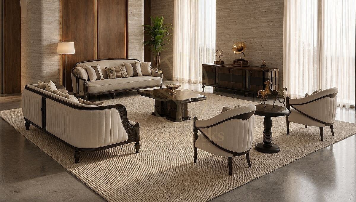 Luxury Lalina Handcrafted Teak Sofa Set, Saharanpur, view 3